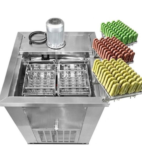 Commercial Customized Two Mold Ice Lolls Maker Machine Ice Popsicle Stick Making