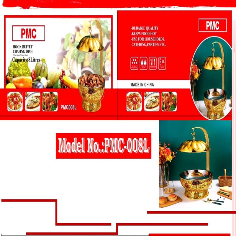 PMC-008L 8L Round Stainless Steel Chafing Dish