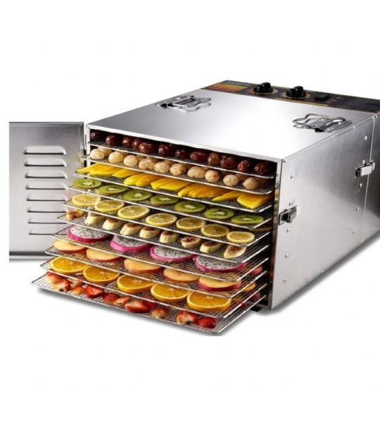 STRONGERTECH PMC 10 Tray Electric Food Dehydrator Machine Fruit Vege Table Meat Drying Machine Stainless Steel 304 Snack Food Dryer
