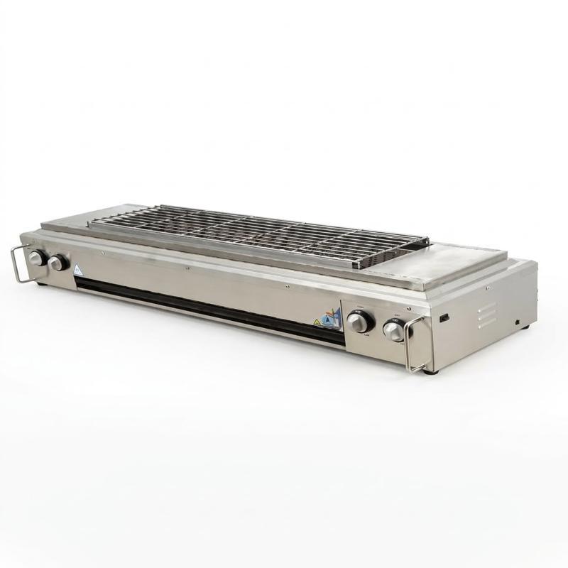 STRONGERTECH PMC Bbq Infrared Gas 8 Burner Grill Stove Outdoor Kebab Meat Roasting Machine Barbecue Maker Machine Oysters Roaster Machine