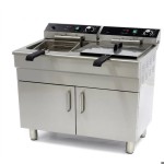 STRONGERTECH PMC Ce Certificated Restaurant Stainless Free Standing Commercial 40l Double Tanks Donut Potato Corn Sambuusa Electric Deep Fryer