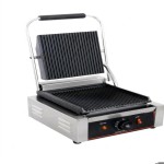 STRONGERTECH PMC Commercial Panini Press Toaster Electric Sandwich Maker Machine Ribbed Top Grill