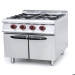 STRONGERTECH PMC Commercial Super Quality Stainless Steel Gas 4 Burners Range With Cabinet Kitchen Gas Cooking Equipment