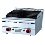 STRONGERTECH PMC Cooking Equipment Counter Top Gas Lava Rock Grill For Restaurant
