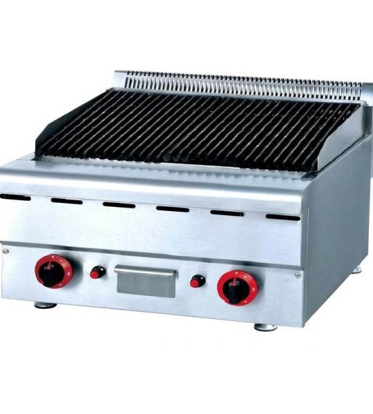 STRONGERTECH PMC Cooking Equipment Counter Top Gas Lava Rock Grill For Restaurant
