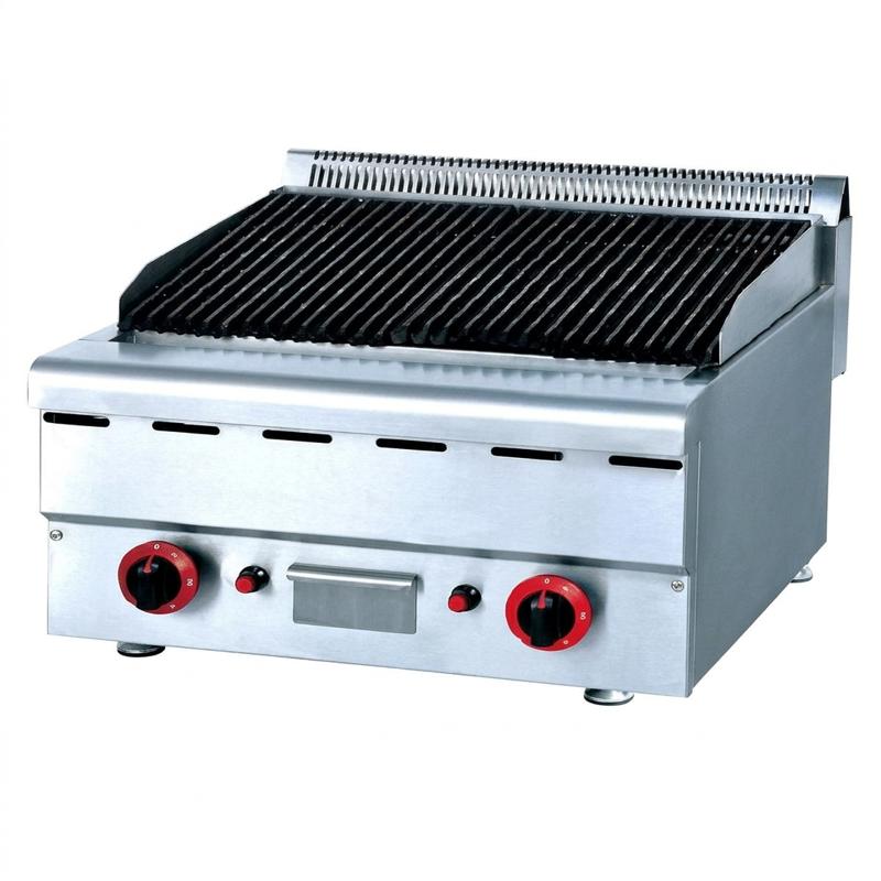 STRONGERTECH PMC Cooking Equipment Counter Top Gas Lava Rock Grill For Restaurant