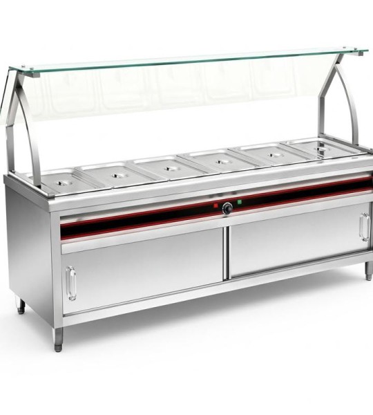STRONGERTECH PMC Electric Gas Bain Marie Food Warmer Counter For Hot Buffet Food Display