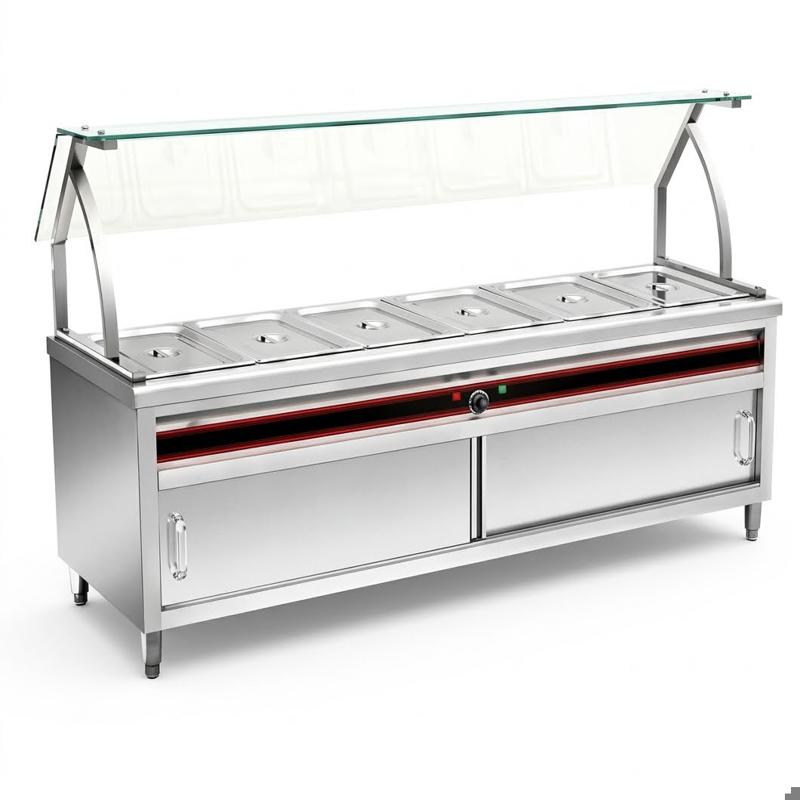 STRONGERTECH PMC Electric Gas Bain Marie Food Warmer Counter For Hot Buffet Food Display