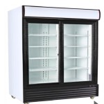 STRONGERTECH PMC Euro Strong High Quality Fan Cooling Double Door Drink Chiller Commercial Glass Upright Display Refrigerator Fridge Showcase