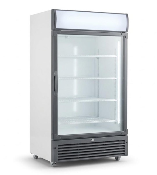 STRONGERTECH PMC Euro Strong High Quality Fan Cooling Single Door Drink Chiller Commercial Glass Upright Display Refrigerator Fridge Showcase