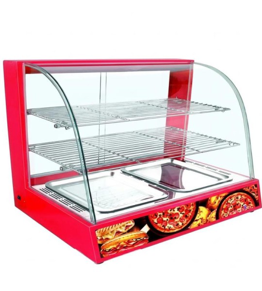 STRONGERTECH PMC Glass Food Warmer 2 Plate Display Show Case Commercial Kitchen Equipment