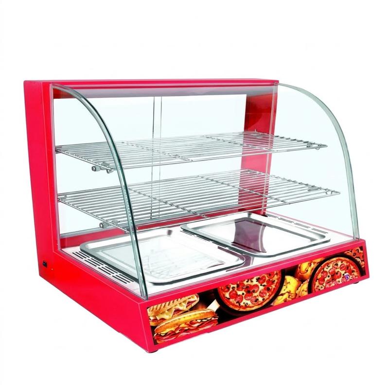STRONGERTECH PMC Glass Food Warmer 2 Plate Display Show Case Commercial Kitchen Equipment