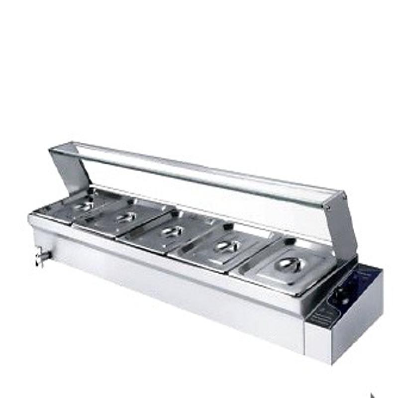STRONGERTECH PMC Stainless Steel Commercial Electric 5 Pans Bain Marie Countertop Sauce Soup Food Warmer Restaurant Snack Buffet Bainmarie18kw