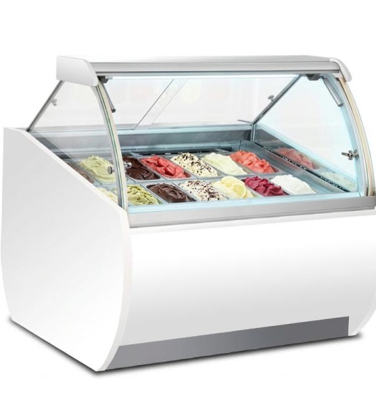 Strongertechpmc 12 Boxes Ice Cream Display Freezer Cabinet Hard Ice Cream Showcase