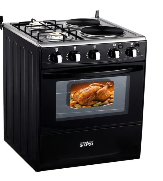 Winning Star Hot Sale Free Standing Electric Oven With 4 Burner 2 Hotplate 2 Gas Burner 52 L Toaster Oven From Home
