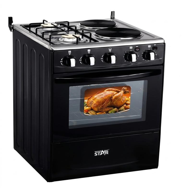 Winning Star Hot Sale Free Standing Electric Oven With 4 Burner 2 Hotplate 2 Gas Burner 52 L Toaster Oven From Home