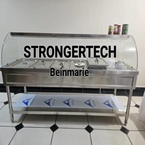 Strongertech Stainless Steel 6-Pan Commercial Bain Marie Food Warmer (Electric)